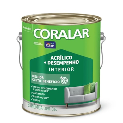 Tinta Coral Coralar Acrilica 3,6l Branco Neve