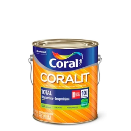 Tinta Coral Coralit Total Fosco Preto 3.6 litros