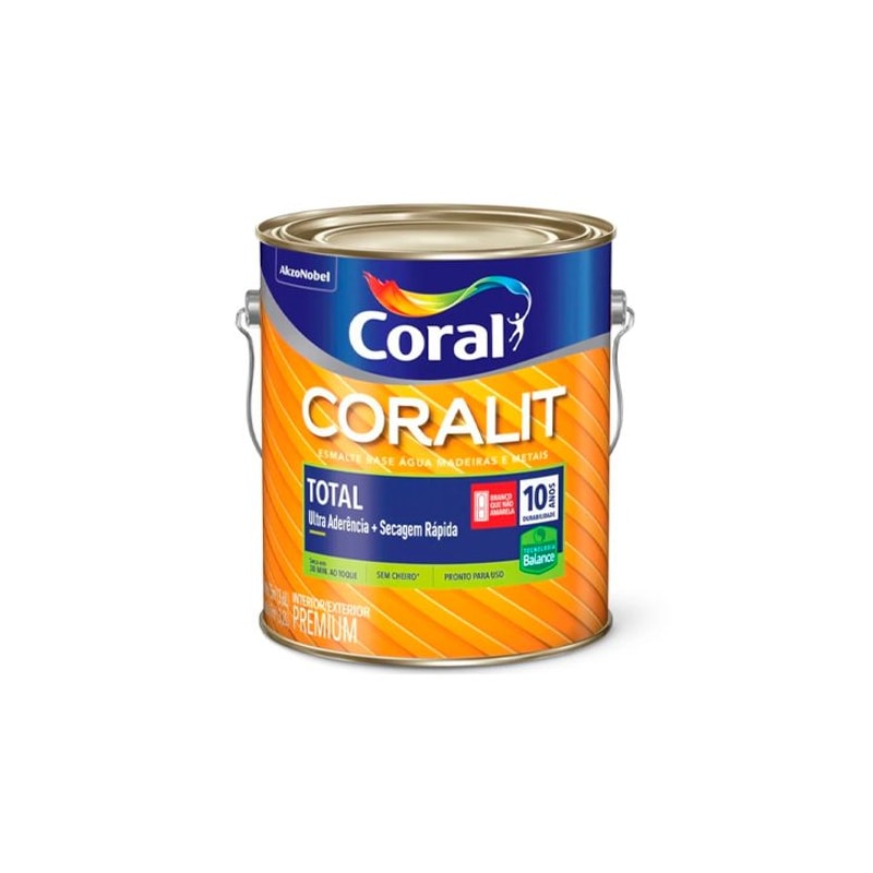 Tinta Coral Coralit Total Fosco Preto 3.6 litros