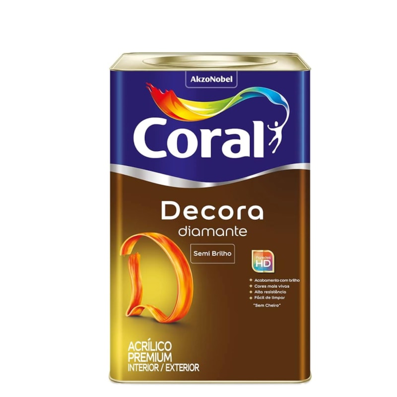 Tinta Coral Decora Acrilica Premium Semi Brilho Branco 18 Litros