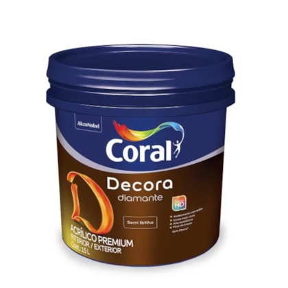 Tinta Coral Decora Diamante Branco Neve 15l Balde Plas 5818519