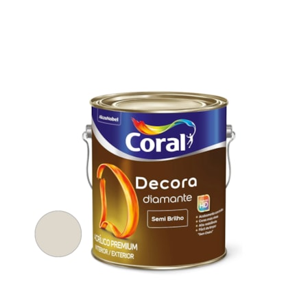 Tinta Coral Decora Diamente Semi Brilho 3,6 Litros Branco Gelo