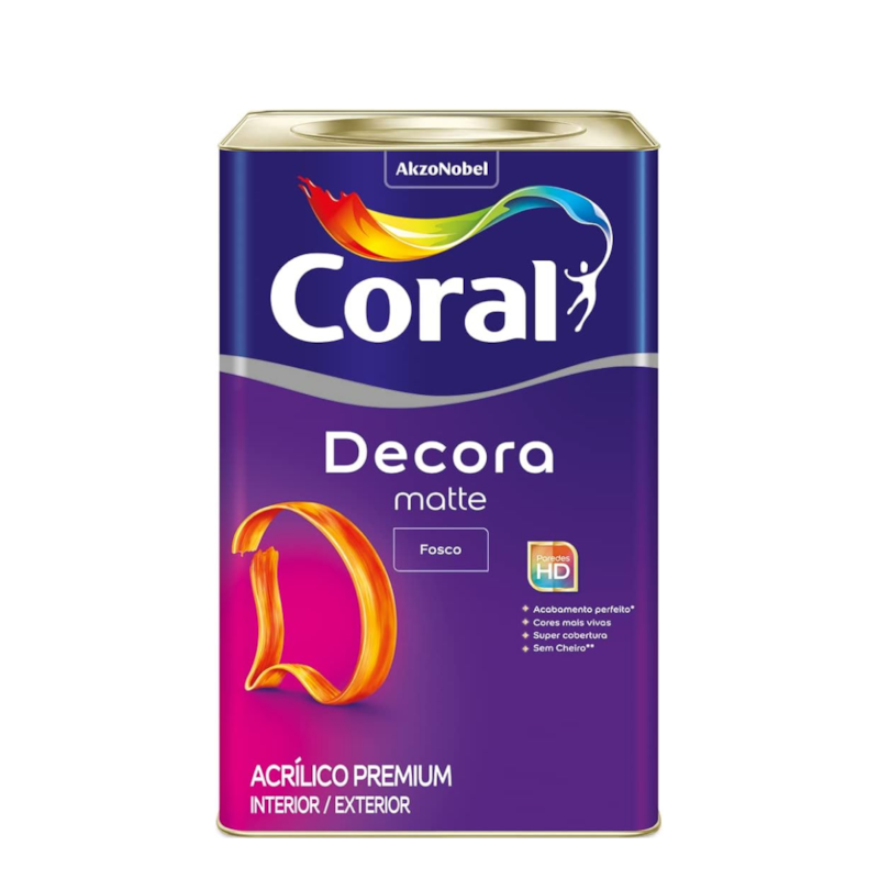 Tinta Coral Decora Matte Fosco 18 Litros Branco