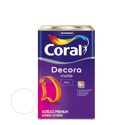 Tinta Coral Decora Matte Fosco 18 Litros Branco