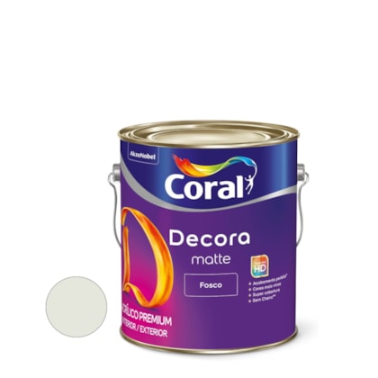 Tinta Coral Decora Matte Fosco 3,6 Litros Branco Gelo