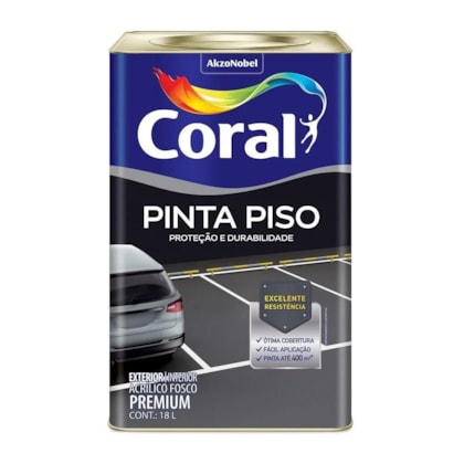 Tinta Coral Pinta Piso 18l Vermelho Seguranca