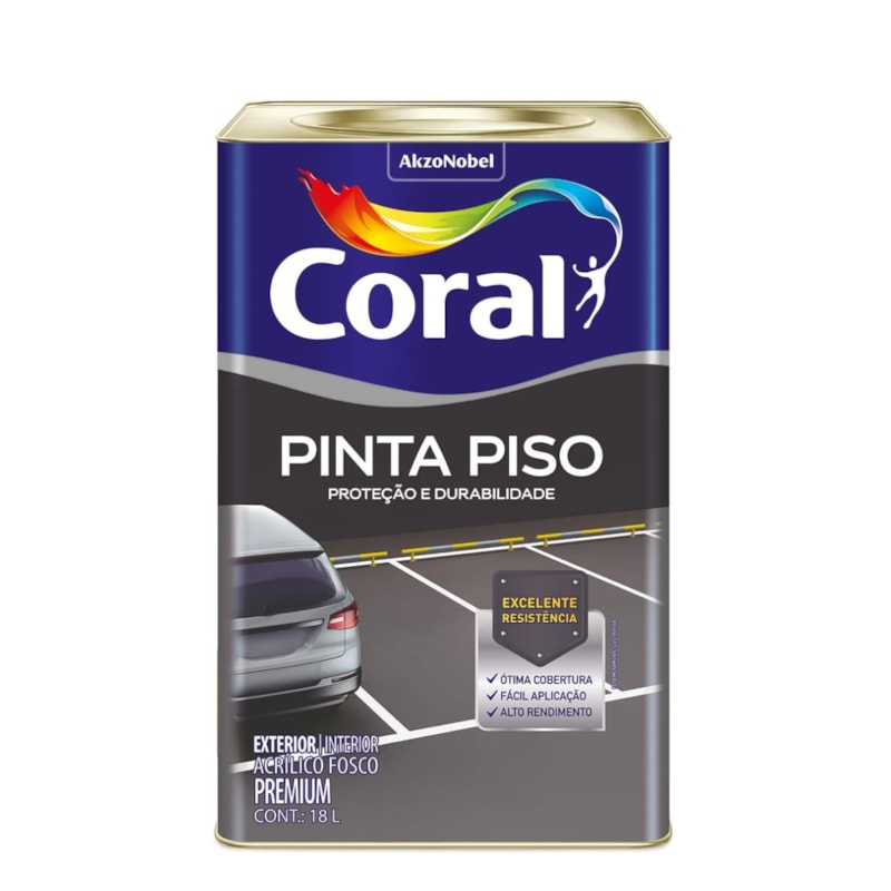 Tinta Coral Pinta Piso 18l Vermelho Seguranca