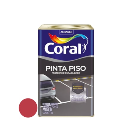 Tinta Coral Pinta Piso 18l Vermelho Seguranca