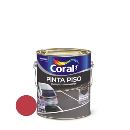 Tinta Coral Pinta Piso 3,6 Litros Vermelho Seguranca