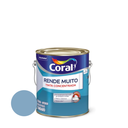 Tinta Coral Rende Muito 3,2l Azul Dos Andes