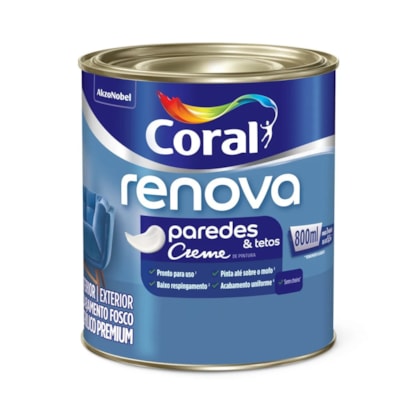 Tinta Coral Renova Paredes Fosco 800ml Branco