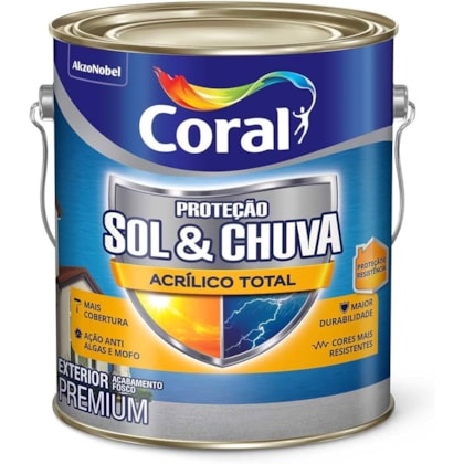 Tinta Coral Sol & Chuva Acrilico Total 3,6l Branco