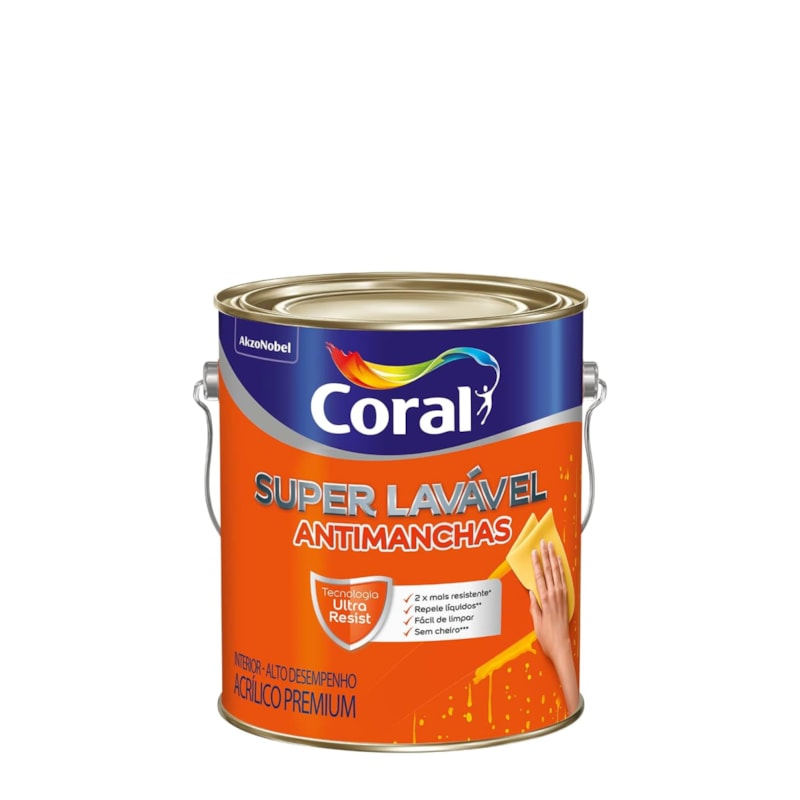 Tinta Coral Super Lavavel 3,6l Branco