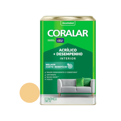 Tinta Coralar Acrilica 18l Amarelo Canario