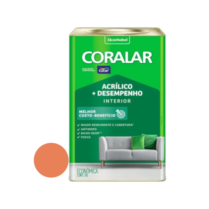 Tinta Coralar Acrilica 18l Laranja Maracatu