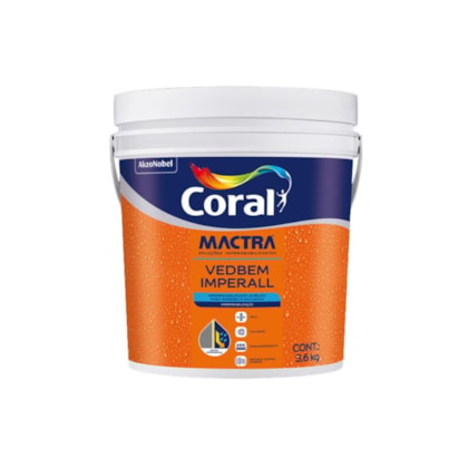 TINTA IMPERMEABILIZANTE CORAL MACTRA VEDBEM IMPERALL 3,6KG