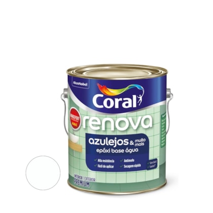 Tinta Renova Base Agua Fosco 3,6 Litros Branco Coral