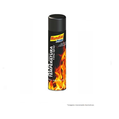 Tinta Spray 400ml Alta Temperatura-Preto Fosco-3197