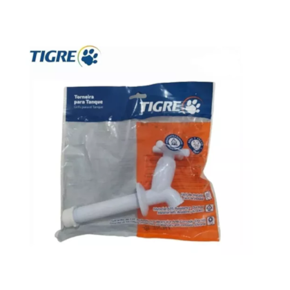 Torneira Pia Tigre Cross 15cm Branco 1/2-3/4