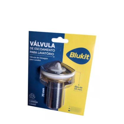 Valvula Escoamento Blukit P/Lavatorio 7/8 X 55 mm