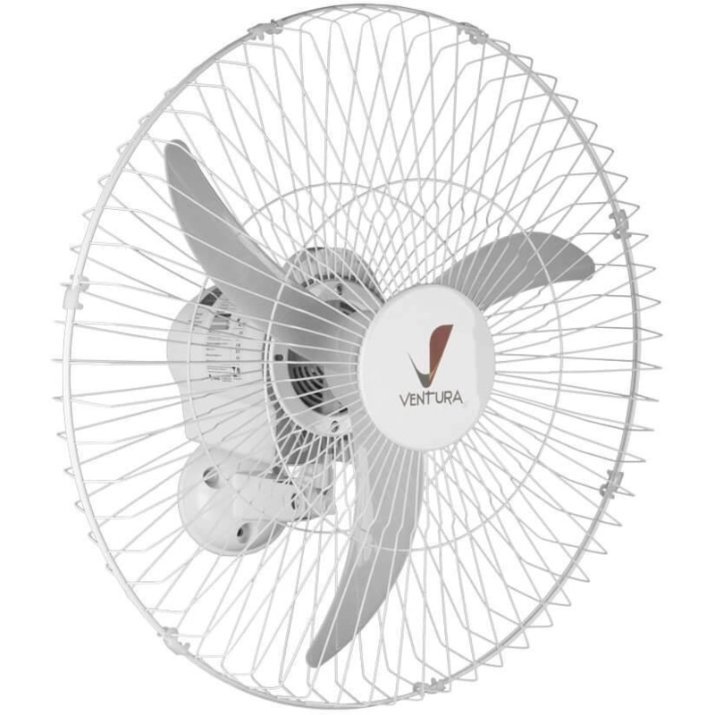 Ventilador De Parede Venti-delta Oscilante Branco Com 3 Pas, 60 cm de Diametro 127/220V