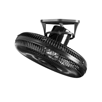 Ventilador De Teto Premium 360 Graus 50 Cm Grade De Plastico Preto Bivolt-Ventidelta