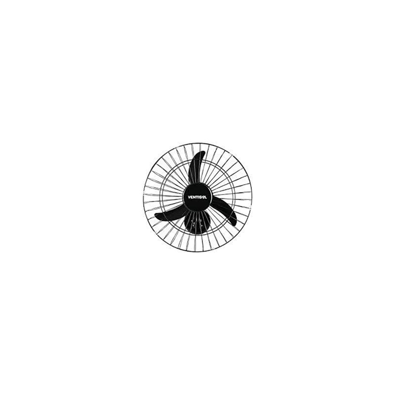 Ventilador Oscilante de  Parede 50cm Preto Aco