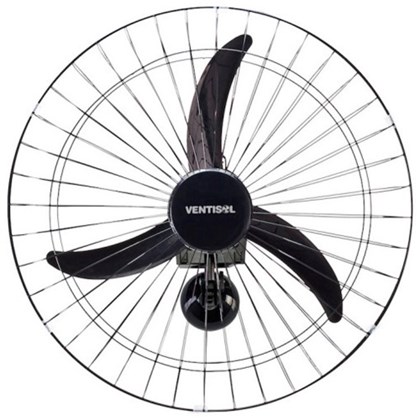 Ventilador Oscilante Parede 50cm New Preto Aco 220v