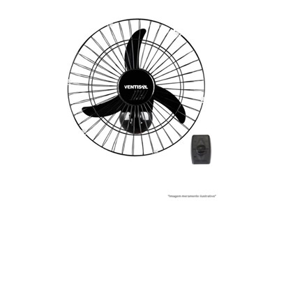 Ventilador Oscilante Parede 60cm Pt Ch Hh Premium