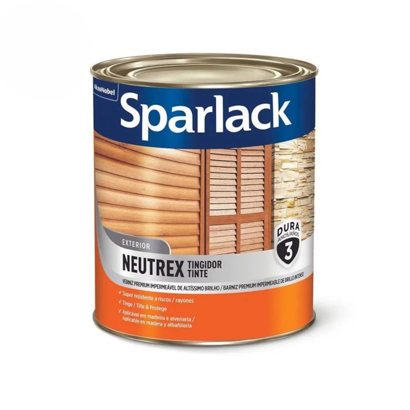 Verniz Sparlack Neutrex 900ml Brilhante Castanho Avermelhado